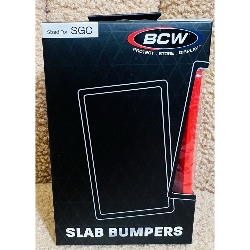 6 BCW Graded Card Bumpers For SGC Certified Slab Red Silicone Edge Protection